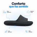 Chinelo slide ortopédico Nuvem da Passato, unissex com palmilha anatômica, leve e antiderrapante, ideal para conforto e suporte.