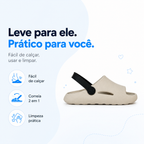 Chinelo infantil menino Passato 2 em 1 com correia, leve, antiderrapante e confortável para uso diário.