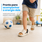 Chinelo infantil Nuvem Meninos 2 em 1 Passato, leve, antiderrapante e confortável com correia ajustável.