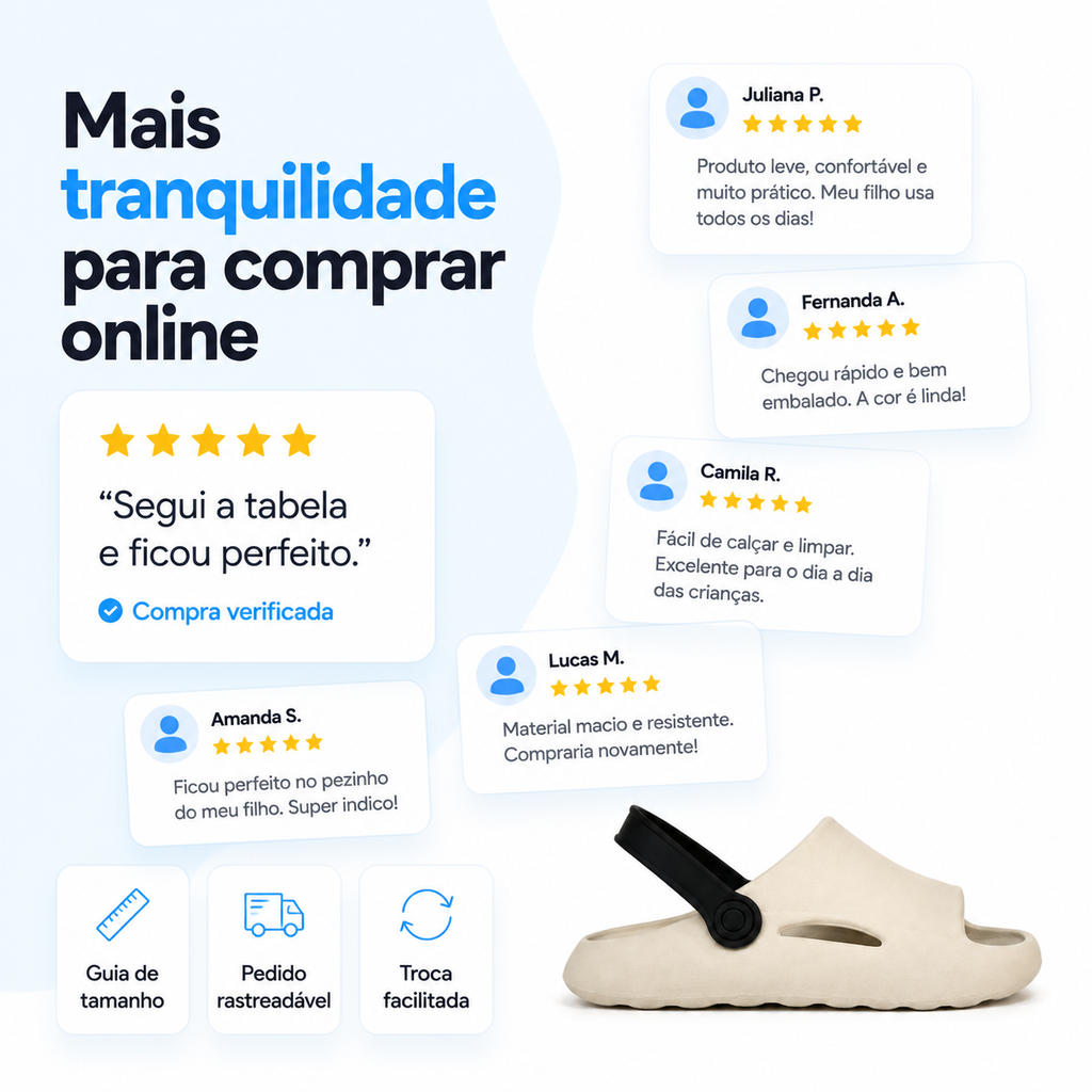 Chinelo infantil Nuvem Meninos 2 em 1 Passato com correia, antiderrapante, leve e confortável para crianças.