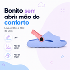 Chinelo infantil feminino Passato 2 em 1 Nuvem, leve, antiderrapante e confortável com correia para meninas.