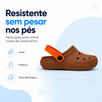 Babuche infantil para meninos da Passato, 2 em 1, leve, antiderrapante, com correia ajustável e design injetado resistente.