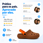 Babuche infantil para meninos 2 em 1 Passato, injetada, leve, antiderrapante e resistente com correia ajustável
