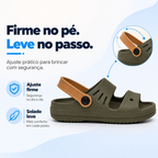 Sandália infantil papete meninos 2 em 1 Confortável, antiderrapante e resistente, com correia da marca Passato