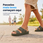 Sandália infantil papete Meninos Passato, 2 em 1 com correia, antiderrapante, confortável e resistente para crianças.