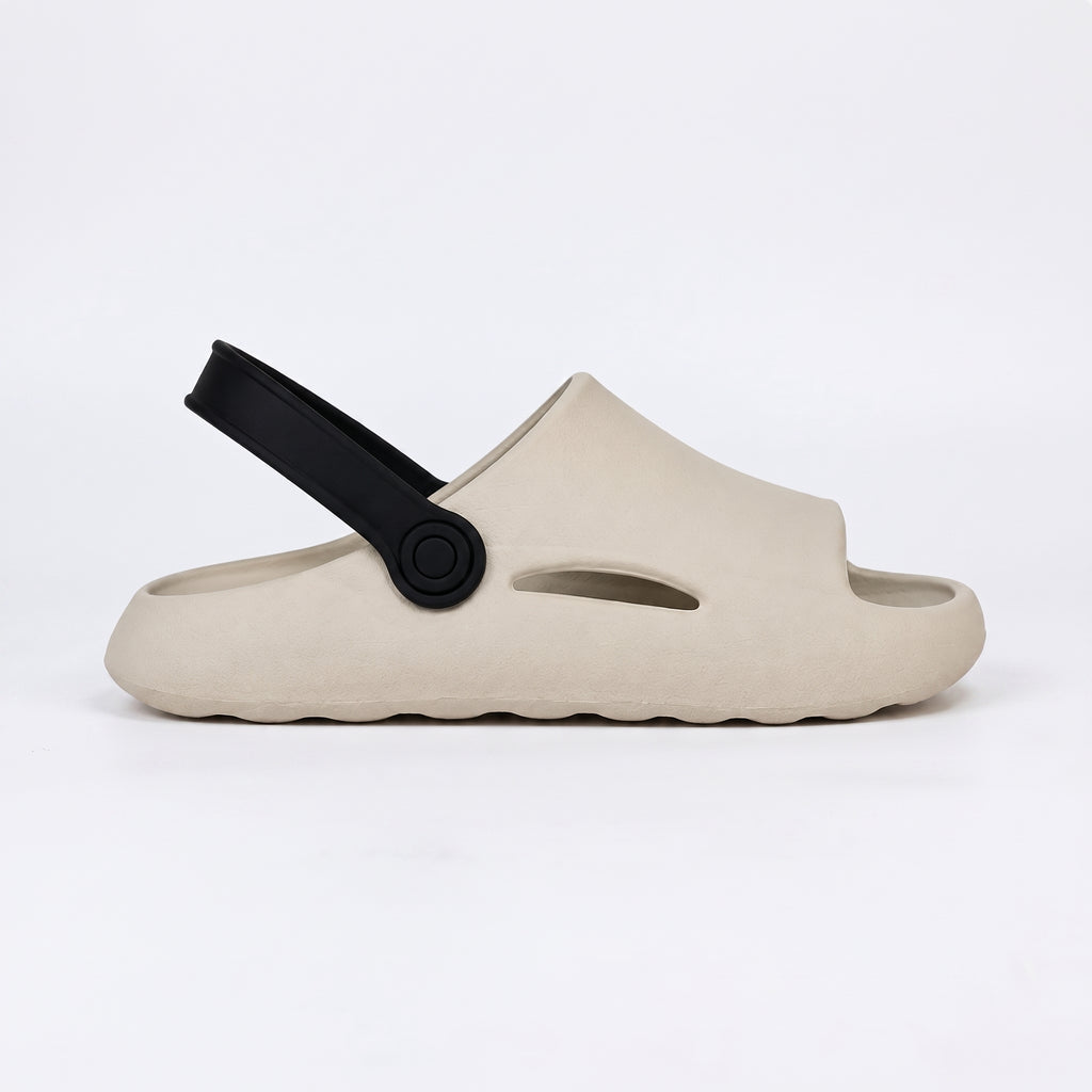 Chinelo infantil Meninos 2 em 1 Leve e antiderrapante com correia, confortável e com sombra leve na imagem.
