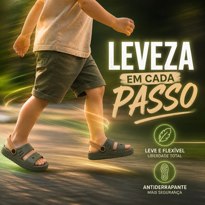 Sandália Papete Infantil Meninos 2 em 1 com Correia | Confortável, Antiderrapante e Resistente | Passato