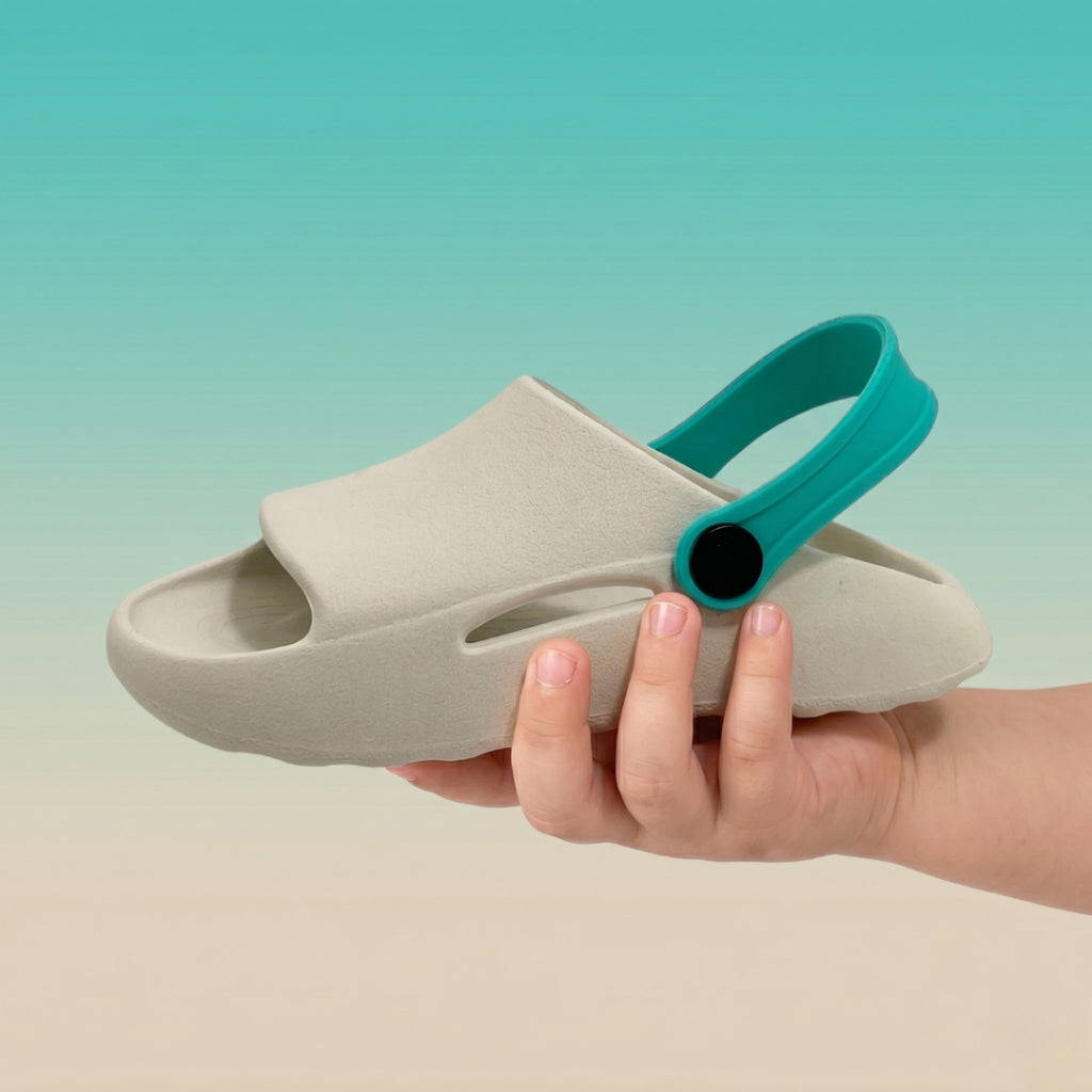 Chinelo infantil feminino Passato 2 em 1 com correia, leve, antiderrapante e confortável para meninas.