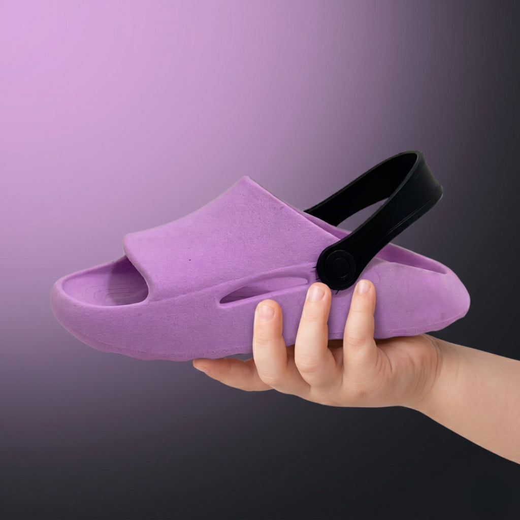 Chinelo infantil feminino Passato Nuvem 2 em 1 com correia, leve, antiderrapante e confortável para meninas