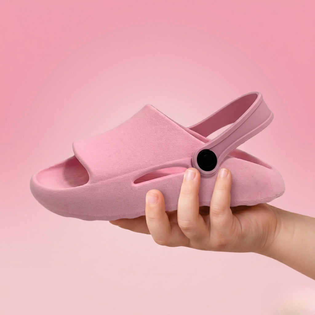Chinelo infantil Nuvem Meninas 2 em 1 Passato com correia, leve, antiderrapante e confortável para crianças