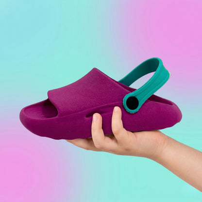 Chinelo Nuvem Infantil Meninas 2 em 1 com Correia | Leve, Antiderrapante e Confortável | Passato