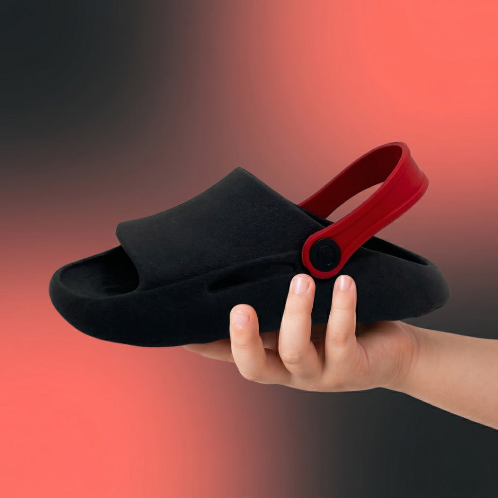 Chinelo infantil Nuvem Meninos 2 em 1 Passato, leve, antiderrapante e confortável com correia ajustável, ideal para crianças.