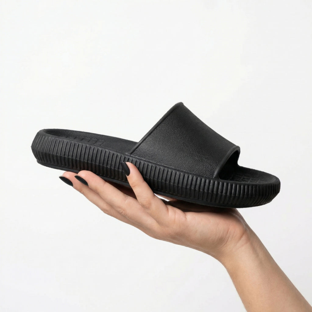 Chinelo slide ortopédico Nuvem da Loja Passato, unissex, com palmilha anatômica, leve e antiderrapante, ideal para conforto.