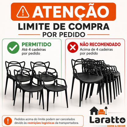 Kit Cadeiras Allegra 2/4 Unidades Empilhável Reforçada Cozinha Sala Jantar Restaurante Apartamento